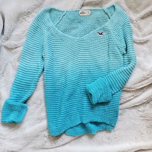 Turquoise Ombre Hollister Knit Sweater